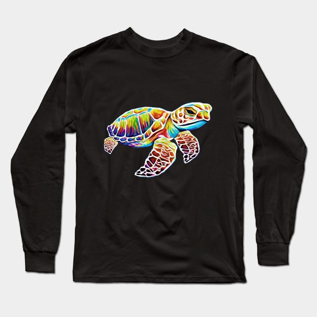 Sea Turtle No. 3 Long Sleeve T-Shirt by RockettGraph1cs